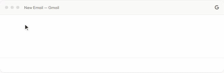 Scout voice dictation demo showing text appearing in a Gmail compose window